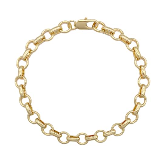 Buy in Bulk 12 Pack: Gold Long Short Charm Bracelet by Bead